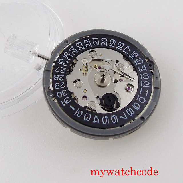 Mechaniczny zegarek NH36A NH35A Japonia 24 klejnoty, czarny/biały data koła, 21600 bph, wysokiej jakości części - Wianko - 9