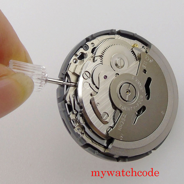 Mechaniczny zegarek NH36A NH35A Japonia 24 klejnoty, czarny/biały data koła, 21600 bph, wysokiej jakości części - Wianko - 7