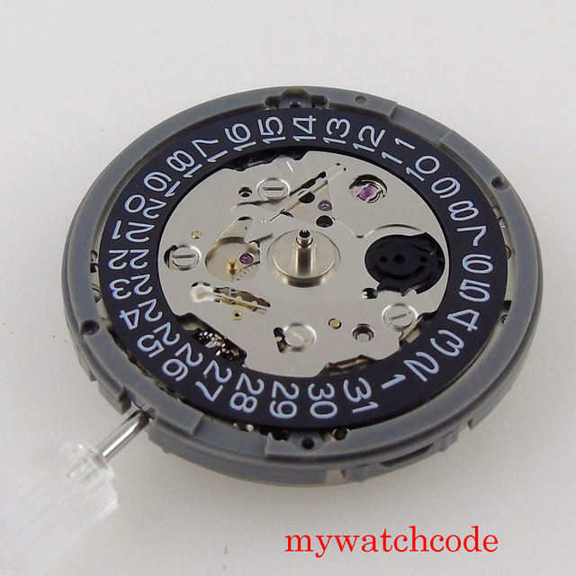 Mechaniczny zegarek NH36A NH35A Japonia 24 klejnoty, czarny/biały data koła, 21600 bph, wysokiej jakości części - Wianko - 10