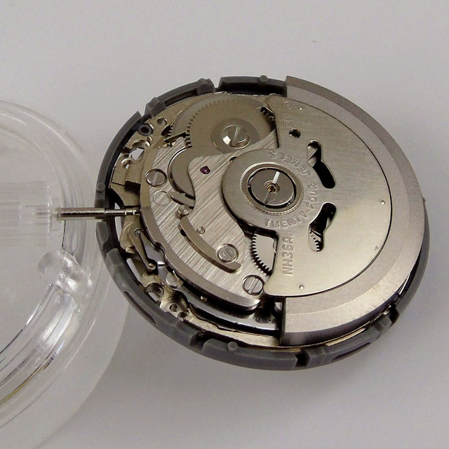 Mechaniczny zegarek NH36A NH35A Japonia 24 klejnoty, czarny/biały data koła, 21600 bph, wysokiej jakości części - Wianko - 1