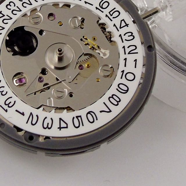 Mechaniczny zegarek NH36A NH35A Japonia 24 klejnoty, czarny/biały data koła, 21600 bph, wysokiej jakości części - Wianko - 15