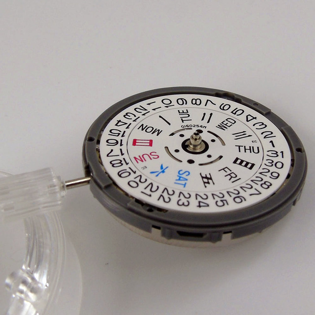 Mechaniczny zegarek NH36A NH35A Japonia 24 klejnoty, czarny/biały data koła, 21600 bph, wysokiej jakości części - Wianko - 3