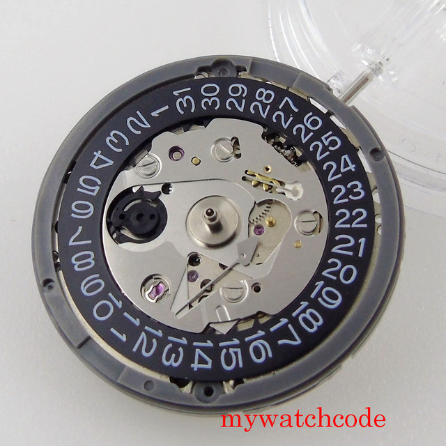 Mechaniczny zegarek NH36A NH35A Japonia 24 klejnoty, czarny/biały data koła, 21600 bph, wysokiej jakości części - Wianko - 11