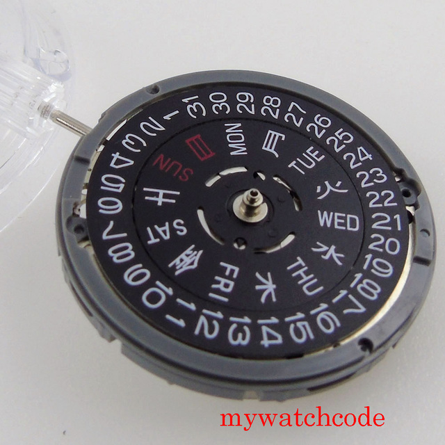 Mechaniczny zegarek NH36A NH35A Japonia 24 klejnoty, czarny/biały data koła, 21600 bph, wysokiej jakości części - Wianko - 22