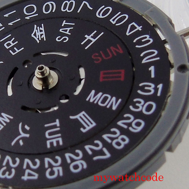Mechaniczny zegarek NH36A NH35A Japonia 24 klejnoty, czarny/biały data koła, 21600 bph, wysokiej jakości części - Wianko - 23