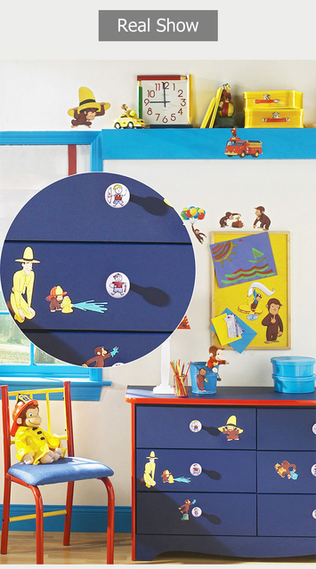 Pojedynczy uchwyt do szafki dziecięcej, ceramiczny, okrągły, ze wzorem Cartoon - Wianko - 11