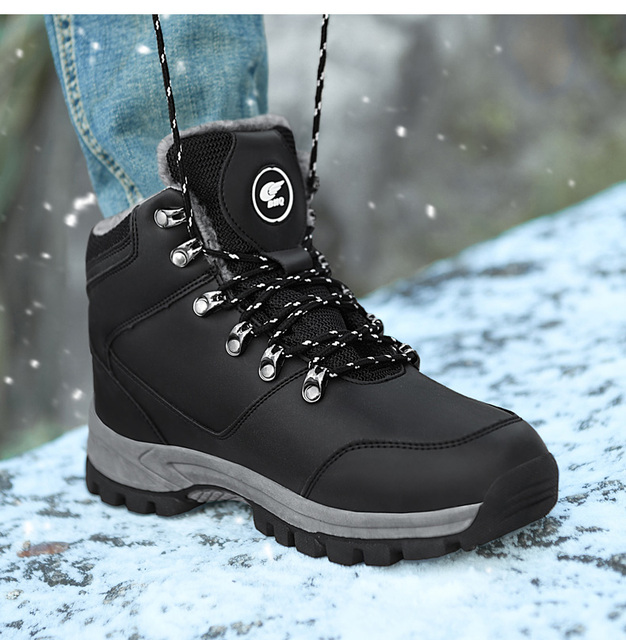 Zimowe buty górskie - mężczyźni i kobiety - wodoodporne buty trekkingowe i śnieżne do outdooru - botki turystyczne - Wianko - 24