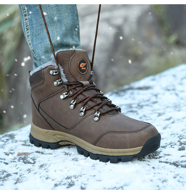 Zimowe buty górskie - mężczyźni i kobiety - wodoodporne buty trekkingowe i śnieżne do outdooru - botki turystyczne - Wianko - 25