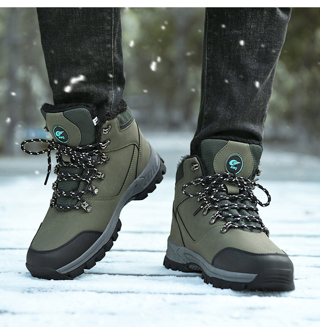 Zimowe buty górskie - mężczyźni i kobiety - wodoodporne buty trekkingowe i śnieżne do outdooru - botki turystyczne - Wianko - 28