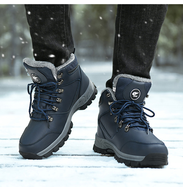Zimowe buty górskie - mężczyźni i kobiety - wodoodporne buty trekkingowe i śnieżne do outdooru - botki turystyczne - Wianko - 29