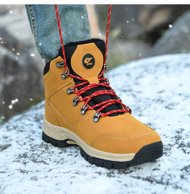 Zimowe buty górskie - mężczyźni i kobiety - wodoodporne buty trekkingowe i śnieżne do outdooru - botki turystyczne - Wianko - 26