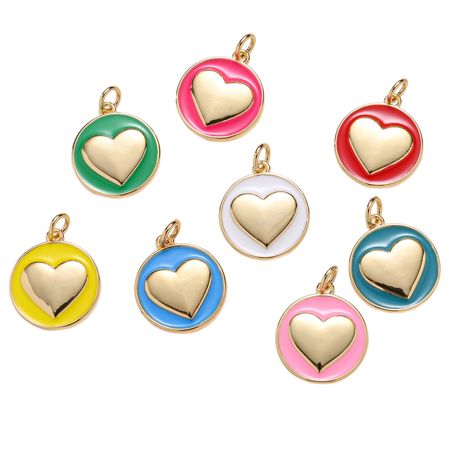 Pipitree wisiorek w kształcie serca do własnoręcznego tworzenia biżuterii - złoty kolor - Wianko - 3
