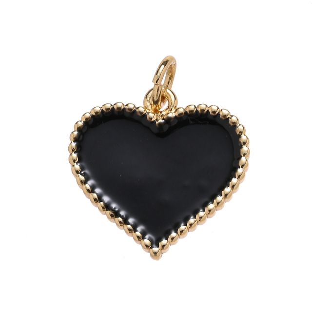 Pipitree wisiorek w kształcie serca do własnoręcznego tworzenia biżuterii - złoty kolor - Wianko - 14