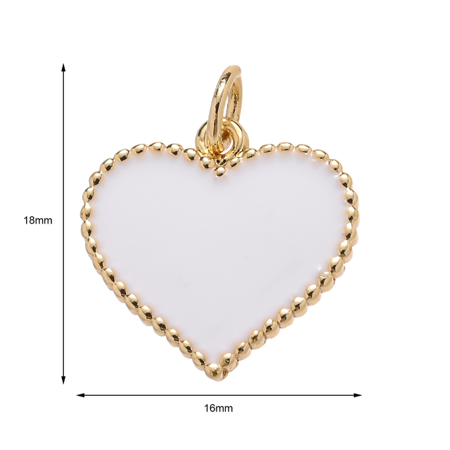 Pipitree wisiorek w kształcie serca do własnoręcznego tworzenia biżuterii - złoty kolor - Wianko - 13