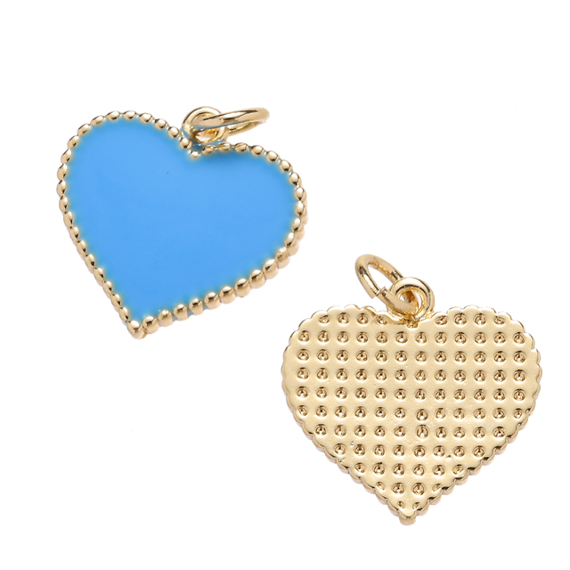 Pipitree wisiorek w kształcie serca do własnoręcznego tworzenia biżuterii - złoty kolor - Wianko - 18