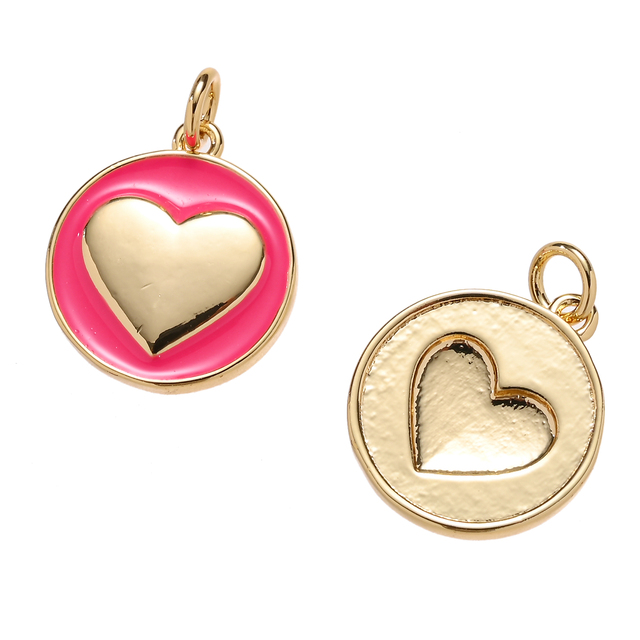 Pipitree wisiorek w kształcie serca do własnoręcznego tworzenia biżuterii - złoty kolor - Wianko - 11