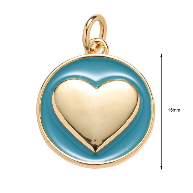 Pipitree wisiorek w kształcie serca do własnoręcznego tworzenia biżuterii - złoty kolor - Wianko - 4