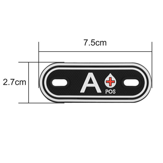 2 sztuki PCV krwi typu grupa A + B + AB + O + + POS, łatki A B AB O, w formie znaczków do torby Shoelace Zipper - Wianko - 6