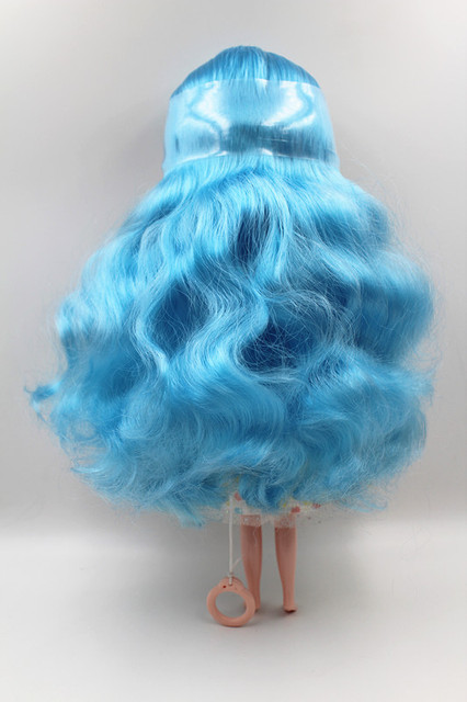 Lalka Blygirl z falistymi niebieskimi włosami, 7 wspólnymi ciałami, normalną skórą - Wianko - 5