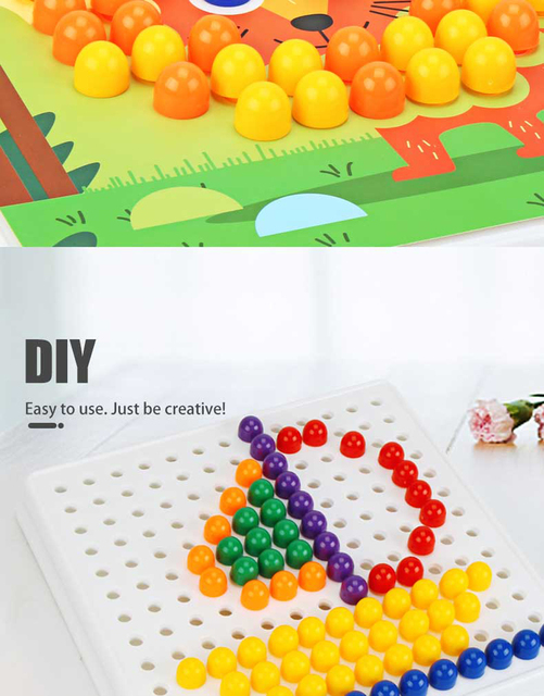Drewniana gra DIY 3D Pin Puzzle dla dzieci, deska edukacyjna z kolorowymi motywami dla chłopców od 1 do 3 lat - Wianko - 10