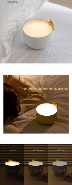 Kreatywny budzik LED z cyfrowym wyświetlaczem i lampkami nocnymi zwierząt – kot, modny prezent - Wianko - 6
