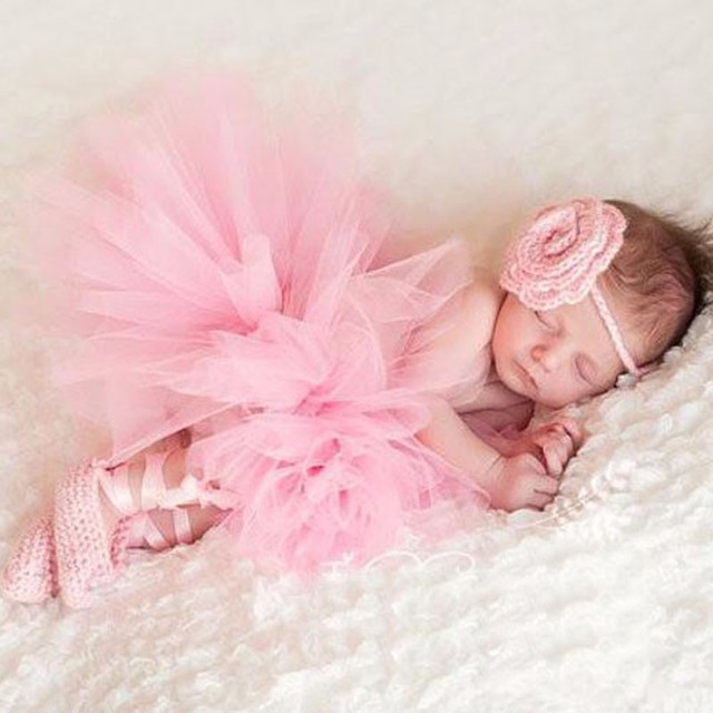 Nowa słodka różowa dziewczynka Tutu TS012 - spódnica z szydełkową opaską na urodziny - Wianko - 19