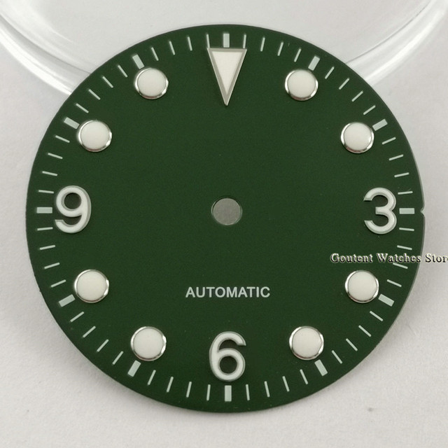 Stylowa osłonka na tarczę zegarka Goutent 29.2mm w kolorze czarnym/niebieskim/zielonym, kompatybilna z mechanizmami NH35/NH35A, ETA2824/2836, Miyota 8205/8215/821A oraz DG2813/3804 - Wianko - 3