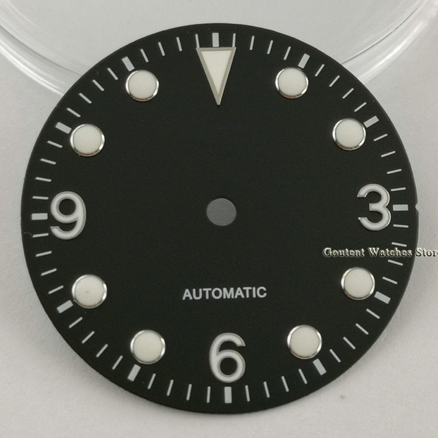 Stylowa osłonka na tarczę zegarka Goutent 29.2mm w kolorze czarnym/niebieskim/zielonym, kompatybilna z mechanizmami NH35/NH35A, ETA2824/2836, Miyota 8205/8215/821A oraz DG2813/3804 - Wianko - 2