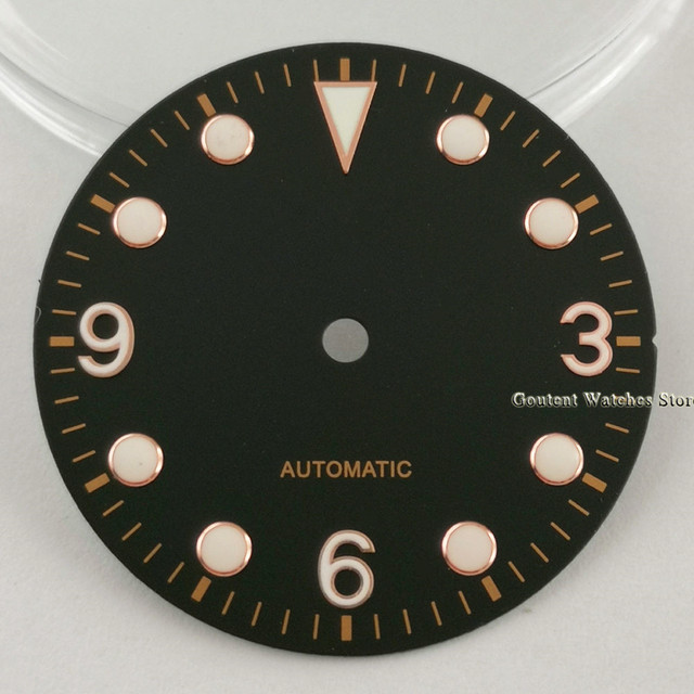 Stylowa osłonka na tarczę zegarka Goutent 29.2mm w kolorze czarnym/niebieskim/zielonym, kompatybilna z mechanizmami NH35/NH35A, ETA2824/2836, Miyota 8205/8215/821A oraz DG2813/3804 - Wianko - 5