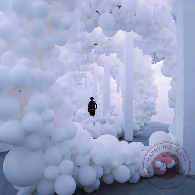 Duży balon lateksowy o białym zagęszczonym nadmuchu - idealny pomysł na ślub, walentynki, urodziny - rozmiar od 5 do 36 cali - Wianko - 1