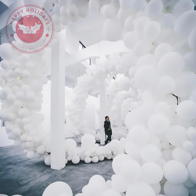 Duży balon lateksowy o białym zagęszczonym nadmuchu - idealny pomysł na ślub, walentynki, urodziny - rozmiar od 5 do 36 cali - Wianko - 3