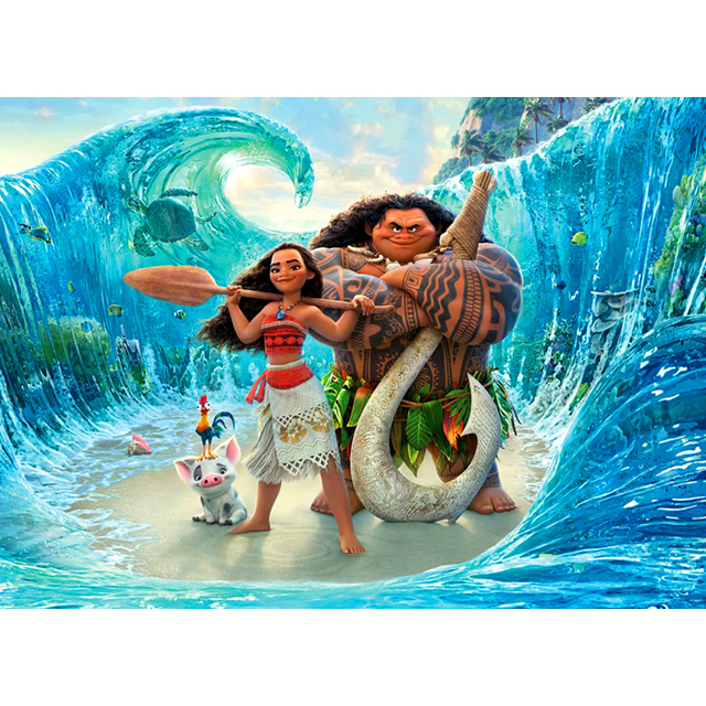 3D Haft diamentowy Cartoon Moana - Obraz krzyżykowy z pełnymi kwadratowymi/okrągłymi diamentami żywicznymi - Wianko - 4