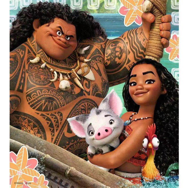 3D Haft diamentowy Cartoon Moana - Obraz krzyżykowy z pełnymi kwadratowymi/okrągłymi diamentami żywicznymi - Wianko - 3