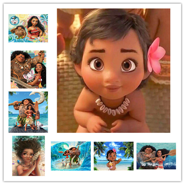 3D Haft diamentowy Cartoon Moana - Obraz krzyżykowy z pełnymi kwadratowymi/okrągłymi diamentami żywicznymi - Wianko - 5