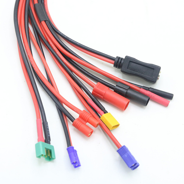 Imax B6 kabel ładowarki Lipo z wtykiem bananowym 4.0mm Amass MPX AS150 XT90 TRX XT60 EC5, 30CM, 12AWG - Wianko - 2