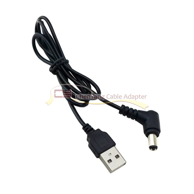 Kabel ładowania USB 2.0 A męski 80cm z 90-stopniowym wtykiem 5.5x2.5mm DC 5V - Wianko - 4