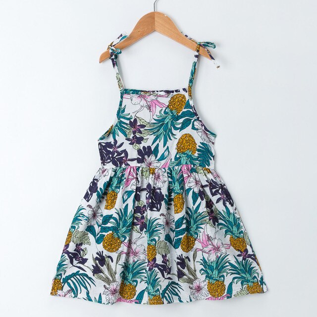 Sukienka dla dziewczynki Spaghetti Boho z paskiem w letnim stylu księżniczki - Wianko - 15