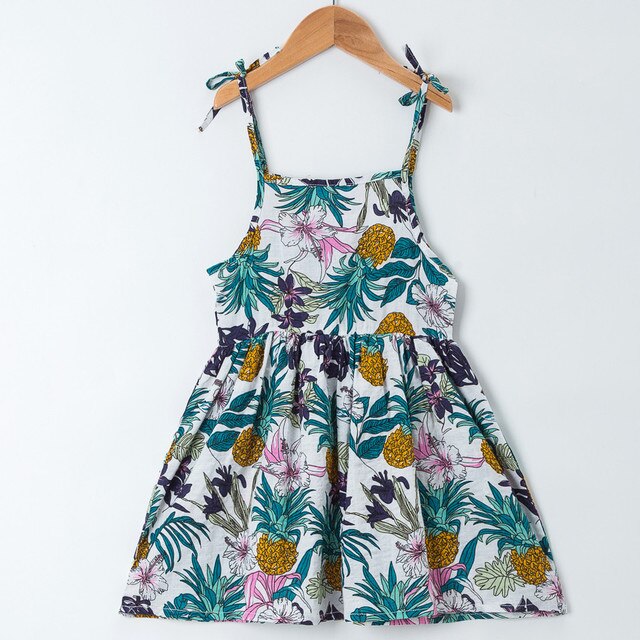 Sukienka dla dziewczynki Spaghetti Boho z paskiem w letnim stylu księżniczki - Wianko - 16