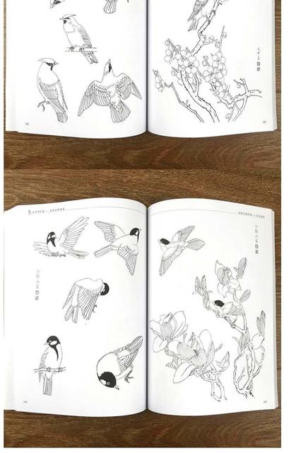 Samouczek rysowania linii - Tradycyjne chińskie malarstwo kolorowanka kwiat ptak ryba owad - Wianko - 7