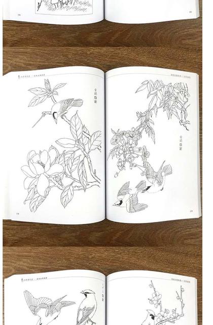 Samouczek rysowania linii - Tradycyjne chińskie malarstwo kolorowanka kwiat ptak ryba owad - Wianko - 6
