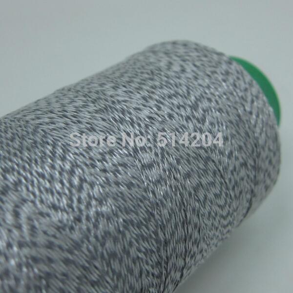 Nici odblaskowe 0,25 mm x 1000 jardów - srebrno-szara, do haftu rzemieślniczego o długości podobnej do 3M - Wianko - 3