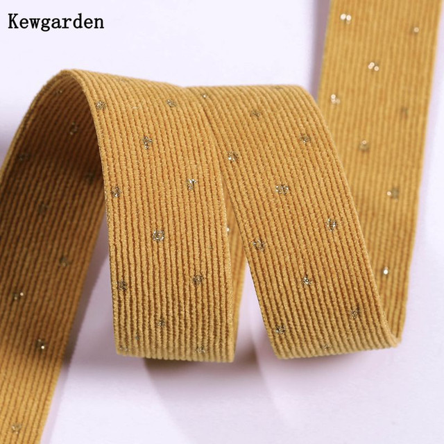 Wstążka sztruksowa w złote kropki Kewgarden Stripe, szerokość 38, 25 lub 10 mm, 1 lub 1-1/2, ręcznie wykonana kokarda DIY, akcesoria do szycia, hurtownie - 20 sztuk - Wianko - 10