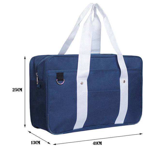Japońska torba podróżna dla uczniów - torba na ramię w jednolitym kolorze, idealna dla JK (jap. joshi kosei) - Wianko - 23