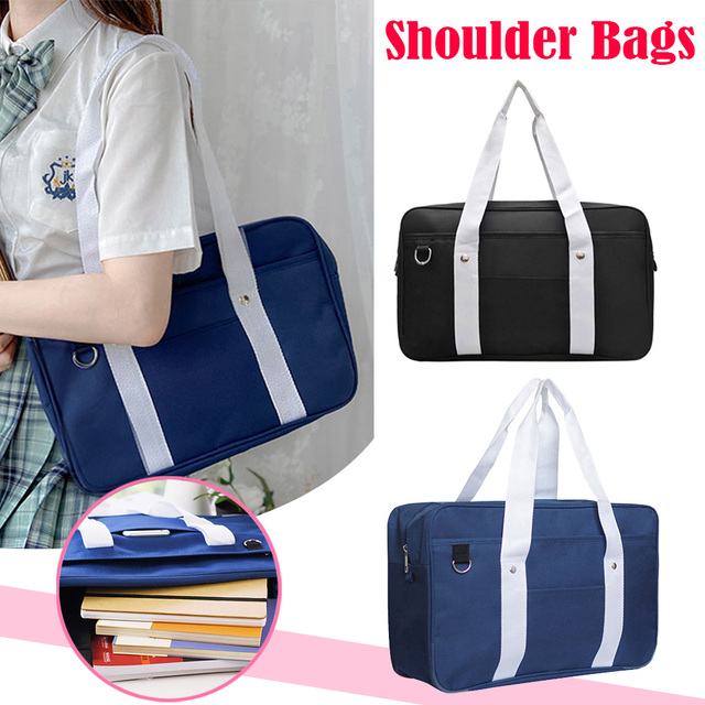 Japońska torba podróżna dla uczniów - torba na ramię w jednolitym kolorze, idealna dla JK (jap. joshi kosei) - Wianko - 7