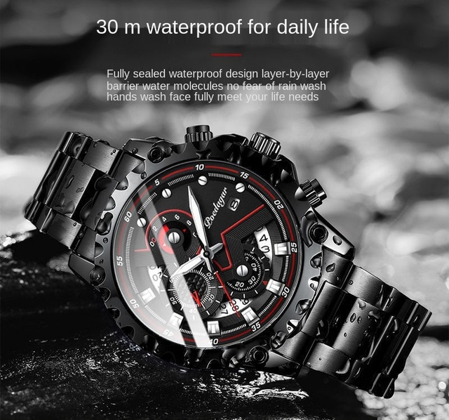 Męski zegarek luksusowy marki 2021 Casual wojskowy sportowy chronograf wodoodporny Relogio Masculino - Wianko - 5