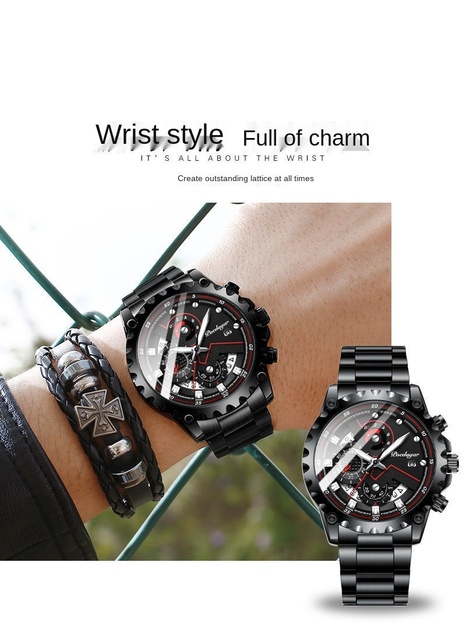 Męski zegarek luksusowy marki 2021 Casual wojskowy sportowy chronograf wodoodporny Relogio Masculino - Wianko - 9
