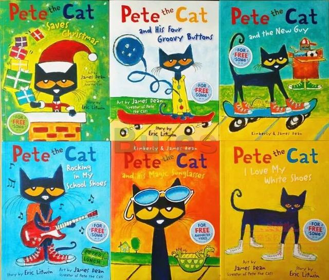 Pete the Cat: Zestaw 6 książek dla dzieci - Kocham moje białe buty i inne klasyki edukacyjne - Wianko - 1