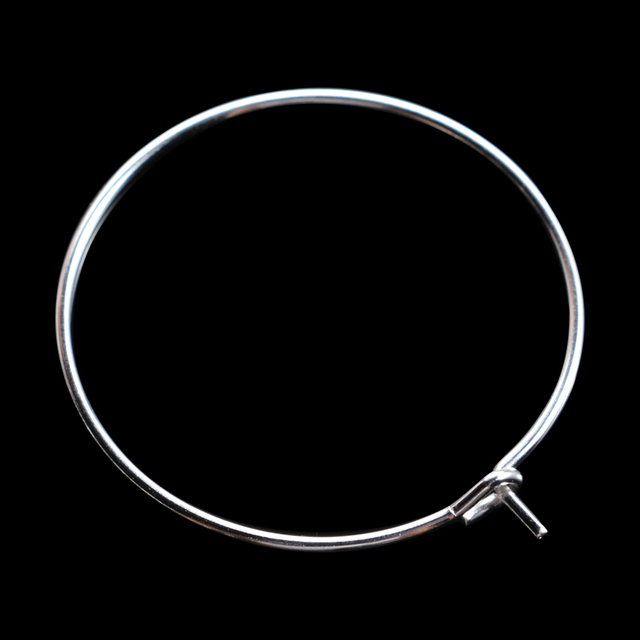 Srebrne metalowe kolczyki z zawieszką w kształcie pierścionków - Wianko - 7