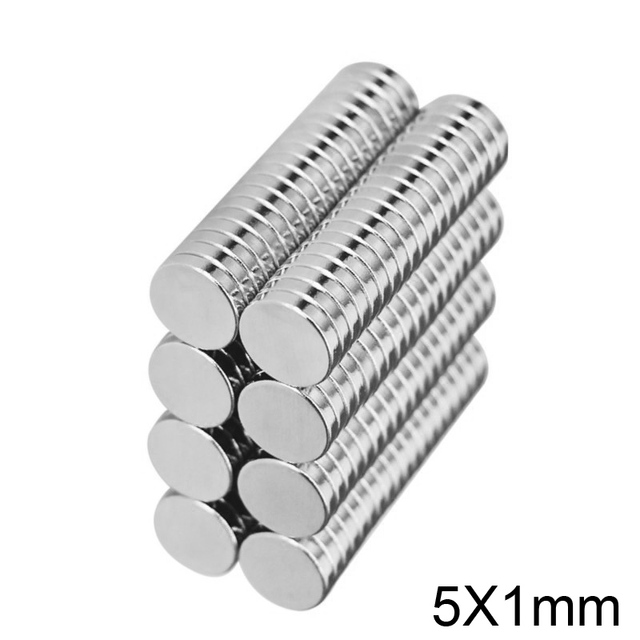 Mini małe magnesy okrągłe 5x1mm N35 neodymowe - 80 ~ 3000 sztuk - Wianko - 4