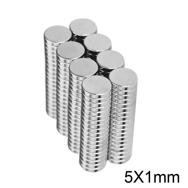 Mini małe magnesy okrągłe 5x1mm N35 neodymowe - 80 ~ 3000 sztuk - Wianko - 5
